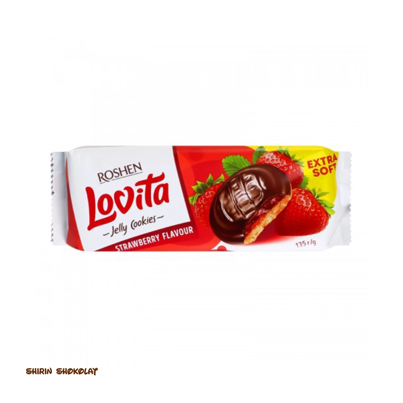 4823077634277 کوکی ژله ای لاویتا روشن Roshen با روکش شکلات وزن 135 گرم
