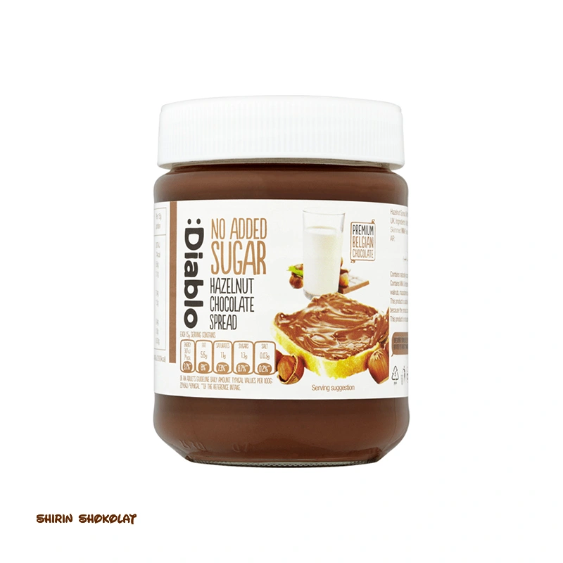 5060309490044 شکلات صبحانه فندقی بدون شکر دیابلو Diablo وزن 350 گرم