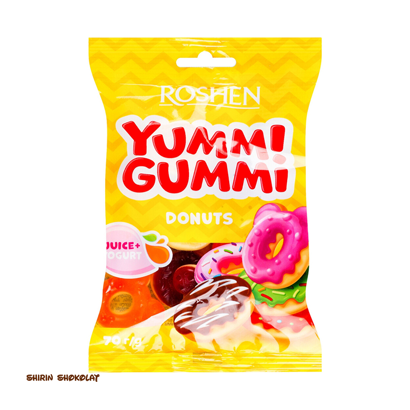 4823077636370 پاستیل یامی گامی روشن Roshen Yummi Gummi مدل دونات 70 گرمی