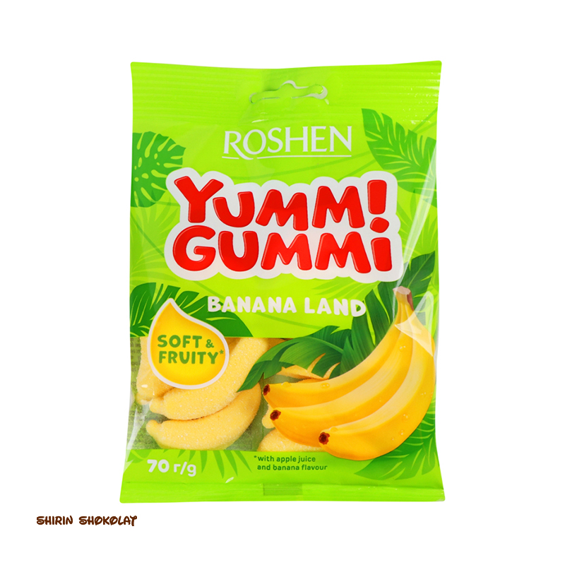 4823077638459 پاستیل یامی گامی روشن Roshen Yummi Gummi مدل سرزمین موز 70 گرمی