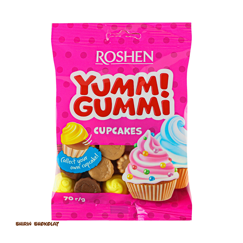 4823077638596 پاستیل یامی گامی روشن Roshen Yummi Gummi مدل کاپ کیک 70 گرمی