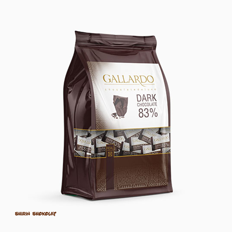 6260201103991 شکلات گالاردو GALLARDO تلخ 83 درصد 330 گرم